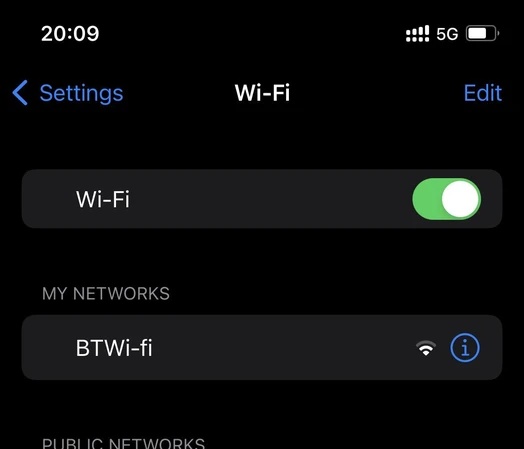 Wi-Fi 네트워크 연결